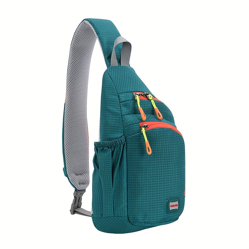 Nylon belt bag, Trendy Zipper Sling Bag with Side Pocket for Outdoor Sports