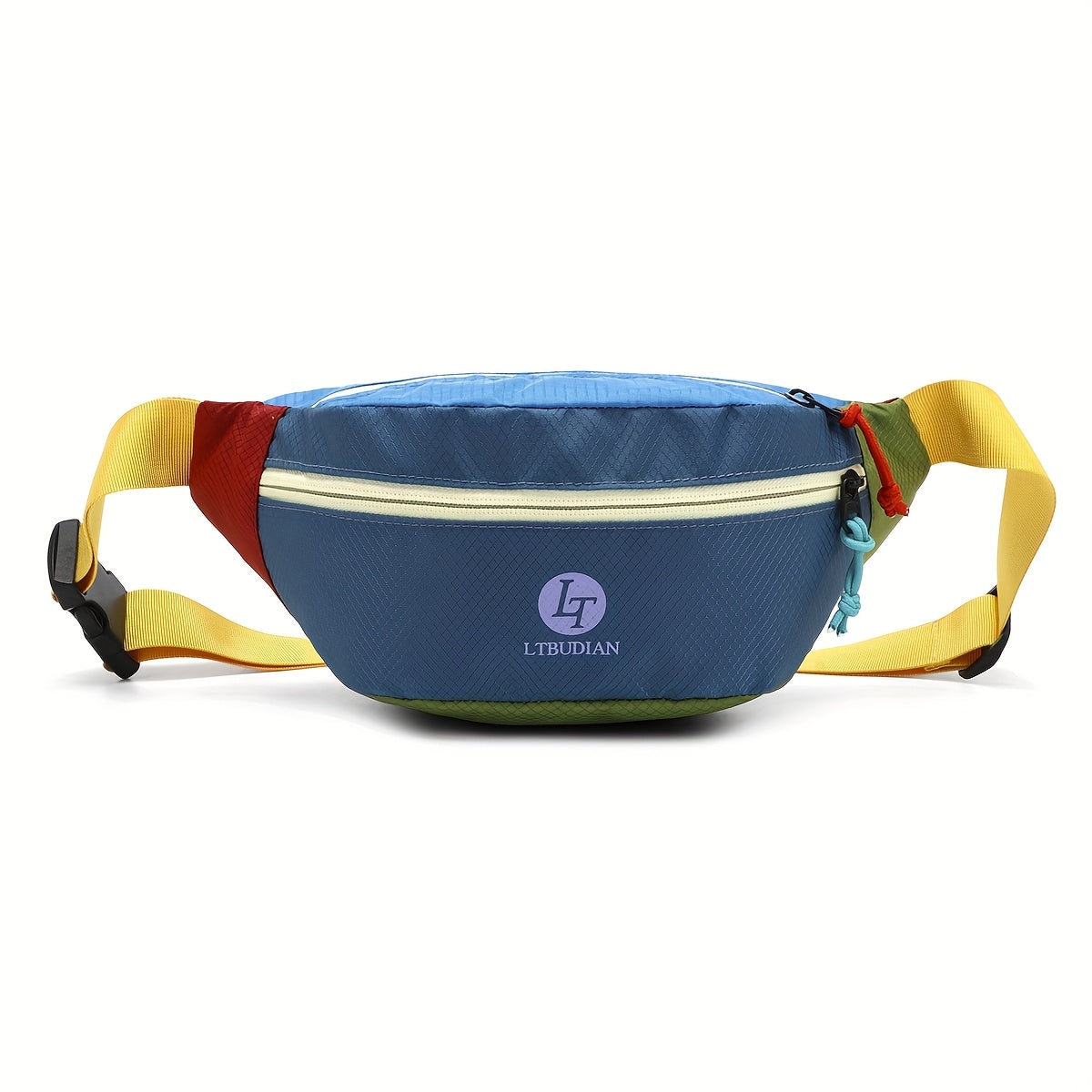 2025 New Unisex Crossbody Bag for Women & Men, Adjustable Multi-Shoulder Waist Pack with Anti-Theft Zipper, Plaid Print & Color-Block Design, Multiple Pockets - Durable Nylon for Daily Commute, Work,, Cycling (Hand Washable),
