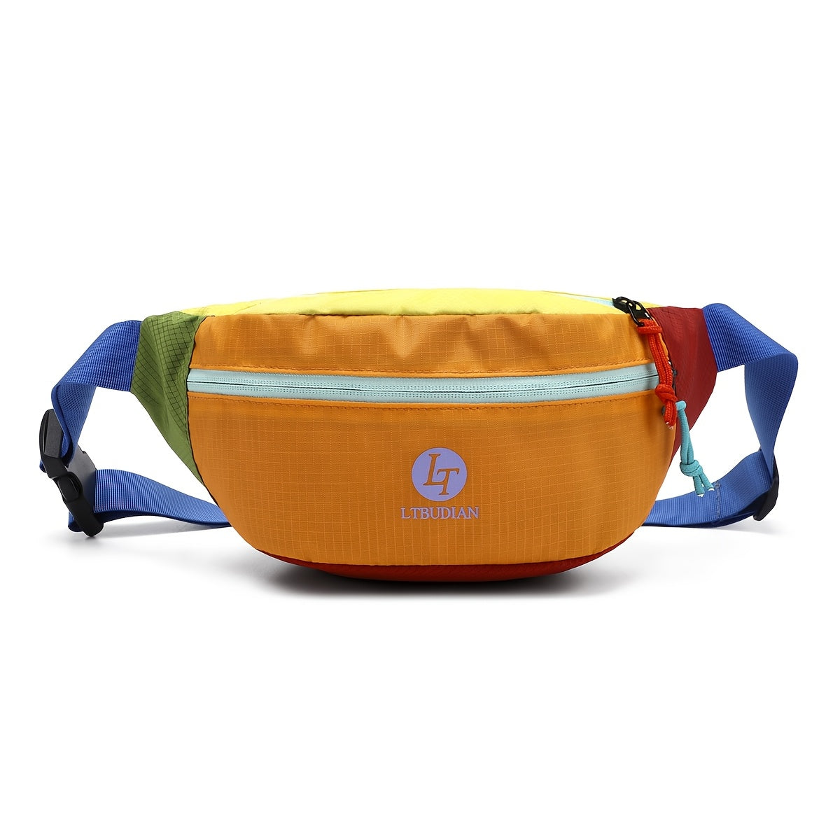 2025 New Unisex Crossbody Bag for Women & Men, Adjustable Multi-Shoulder Waist Pack with Anti-Theft Zipper, Plaid Print & Color-Block Design, Multiple Pockets - Durable Nylon for Daily Commute, Work,, Cycling (Hand Washable),