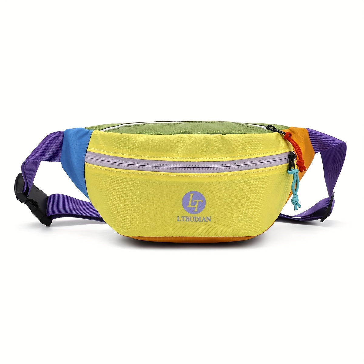 2025 New Unisex Crossbody Bag for Women & Men, Adjustable Multi-Shoulder Waist Pack with Anti-Theft Zipper, Plaid Print & Color-Block Design, Multiple Pockets - Durable Nylon for Daily Commute, Work,, Cycling (Hand Washable),