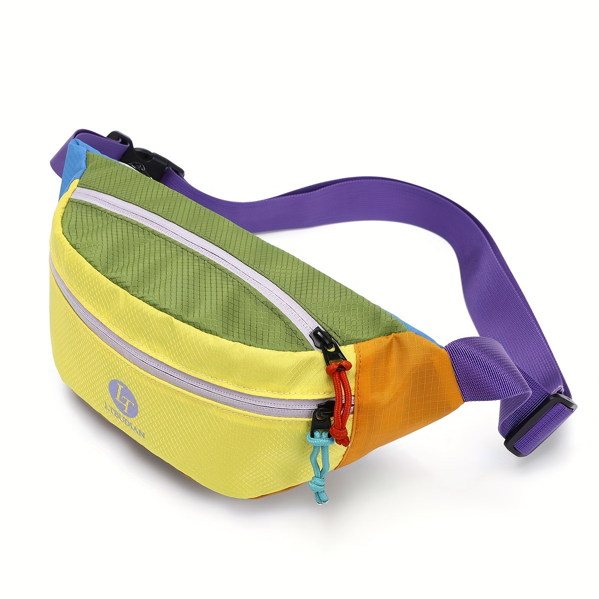 2025 New Unisex Crossbody Bag for Women & Men, Adjustable Multi-Shoulder Waist Pack with Anti-Theft Zipper, Plaid Print & Color-Block Design, Multiple Pockets - Durable Nylon for Daily Commute, Work,, Cycling (Hand Washable),