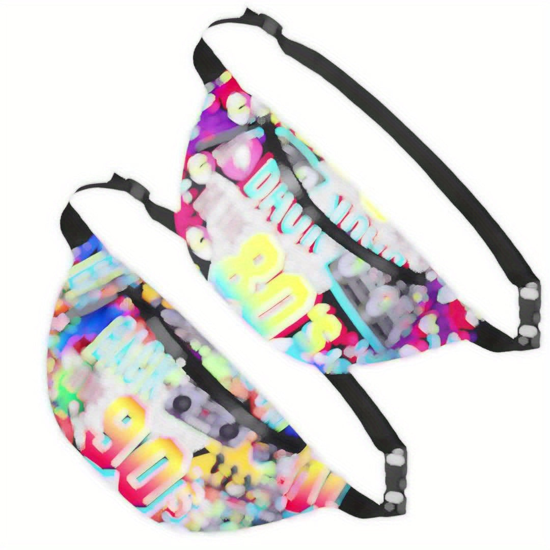 1pc 80S 90S Neon Fashion Style Belt Bag - Adjustable Waist, Durable Polyester Hip Bag with Zipper Closure, Ideal for Travel, Party, Festival, And Sport, Hip Bag|Vintage Hip Bag|Zippered Closure, Belt Bag