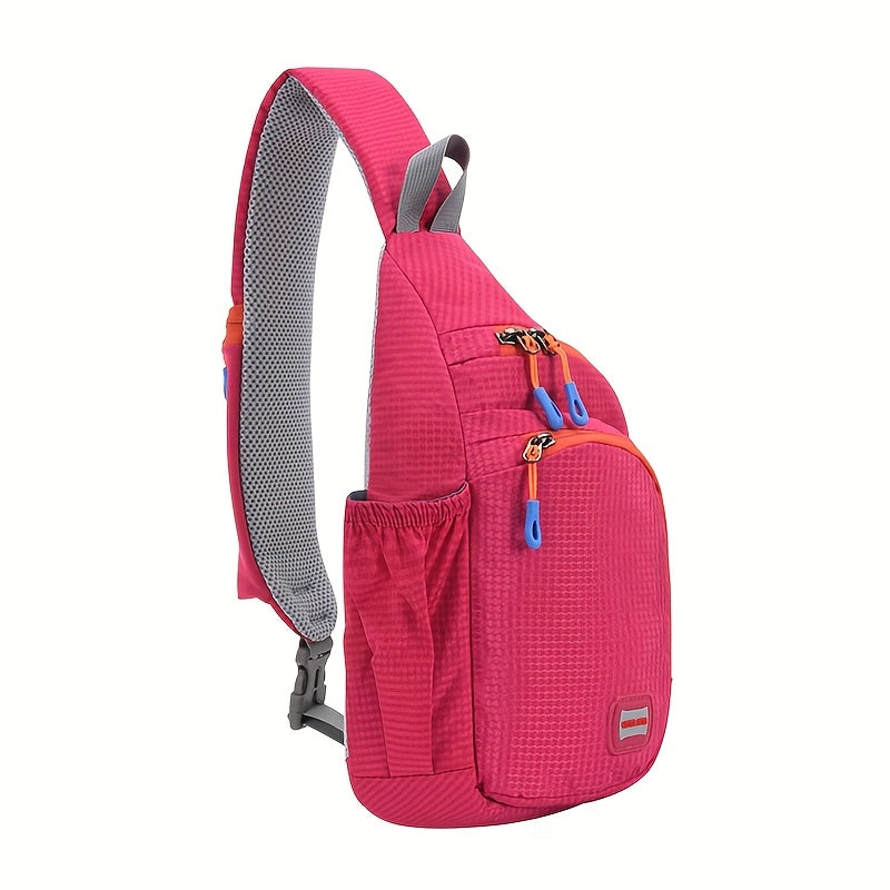 Nylon belt bag, Trendy Zipper Sling Bag with Side Pocket for Outdoor Sports