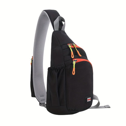 Nylon belt bag, Trendy Zipper Sling Bag with Side Pocket for Outdoor Sports