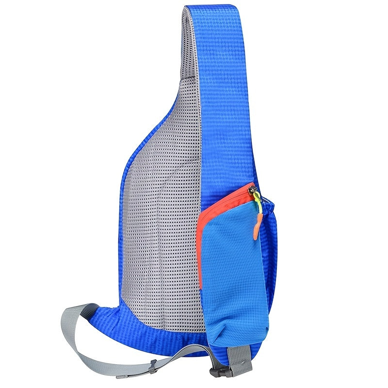 Nylon belt bag, Trendy Zipper Sling Bag with Side Pocket for Outdoor Sports