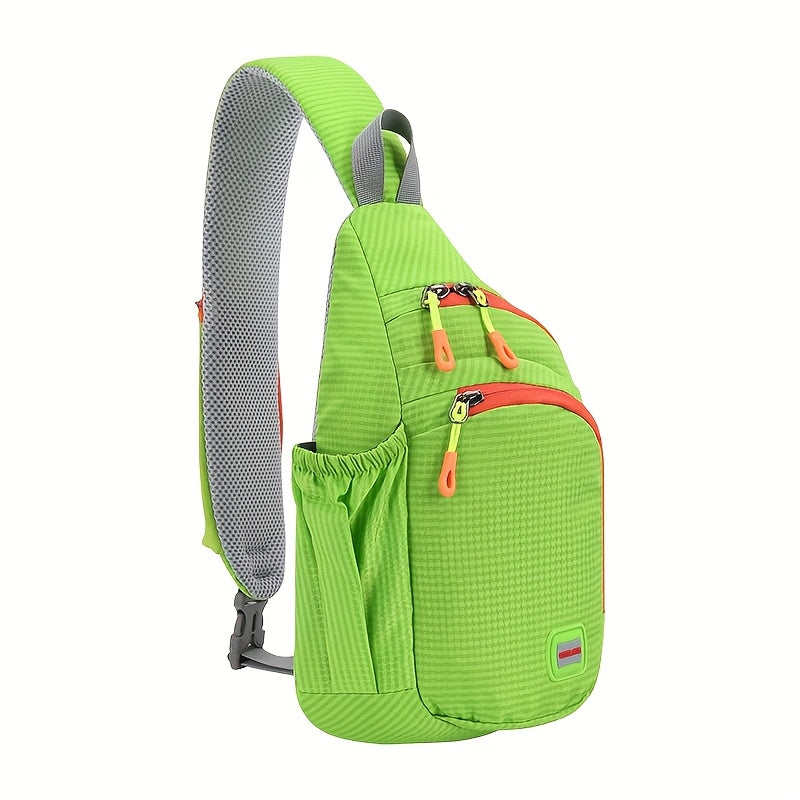 Nylon belt bag, Trendy Zipper Sling Bag with Side Pocket for Outdoor Sports