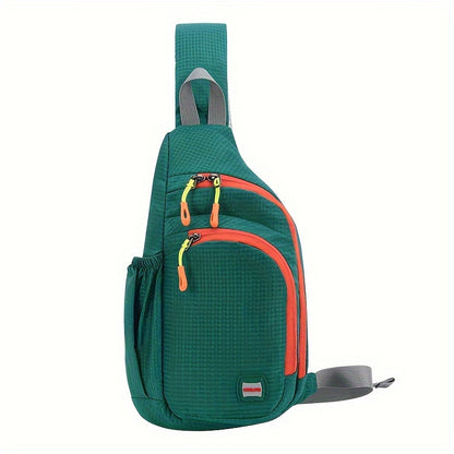 Nylon belt bag, Trendy Zipper Sling Bag with Side Pocket for Outdoor Sports